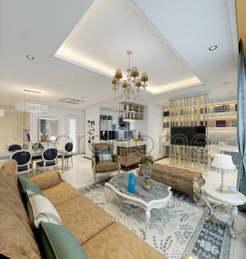 Thi công đồ nội thất tân cổ điển vinhomes