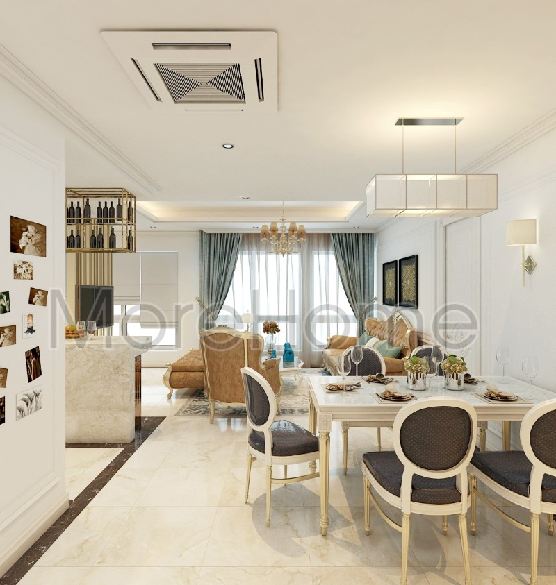 Thi công đồ nội thất tân cổ điển vinhomes